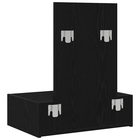 Kaptafel met lade Zwart 60 x 40 x 70 cm Bewerkt hout 8