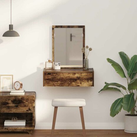 Kaptafel met lade Bruin 60 x 40 x 70 cm Bewerkt hout 4