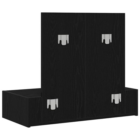 Kaptafel met lade Zwart 83 x 40 x 70 cm Bewerkt hout 8