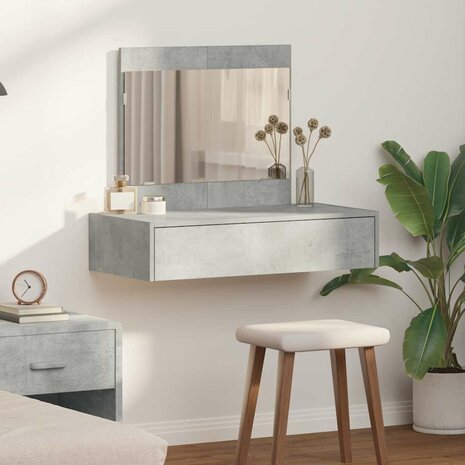 Kaptafel met lade Grijs 83 x 40 x 70 cm Bewerkt hout 1