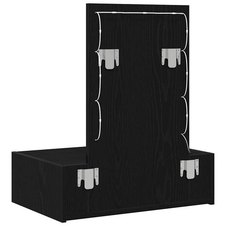 Kaptafel met lade Zwart 60 x 40 x 70 cm Bewerkt hout 7