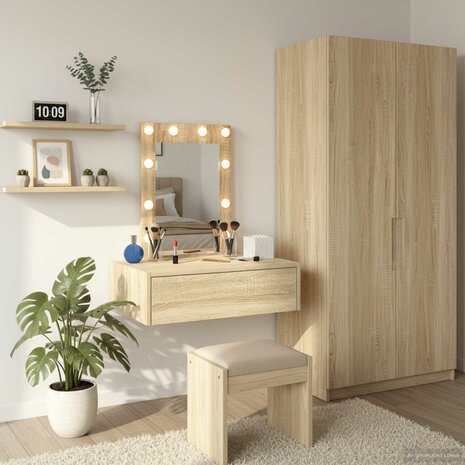 Kaptafel met lade Bruin 60 x 40 x 70 cm Bewerkt hout 1