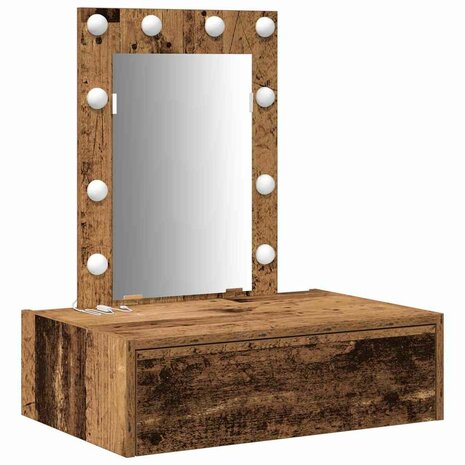 Kaptafel met lade Bruin 60 x 40 x 70 cm Bewerkt hout 2