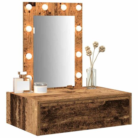 Kaptafel met lade Bruin 60 x 40 x 70 cm Bewerkt hout 3