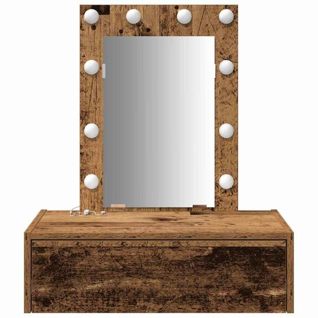 Kaptafel met lade Bruin 60 x 40 x 70 cm Bewerkt hout 5