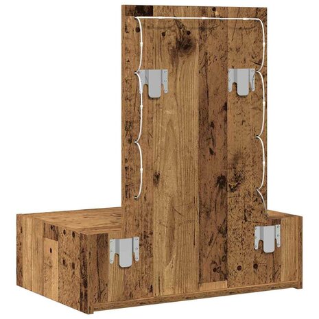 Kaptafel met lade Bruin 60 x 40 x 70 cm Bewerkt hout 7