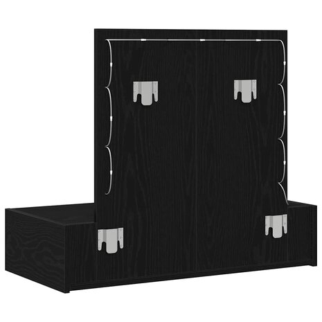 Kaptafel met lade Zwart 83 x 40 x 70 cm Bewerkt hout 7