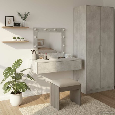 Kaptafel met lade Grijs 83 x 40 x 70 cm Bewerkt hout 1