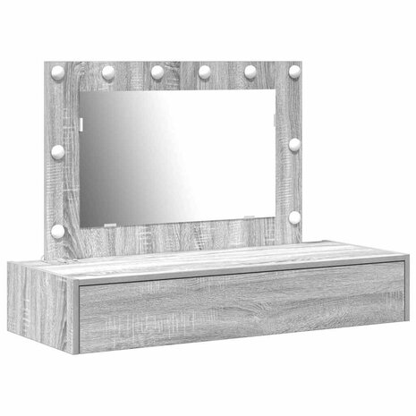 Kaptafel met lade Grijs 100 x 40 x 70 cm Bewerkt hout 2