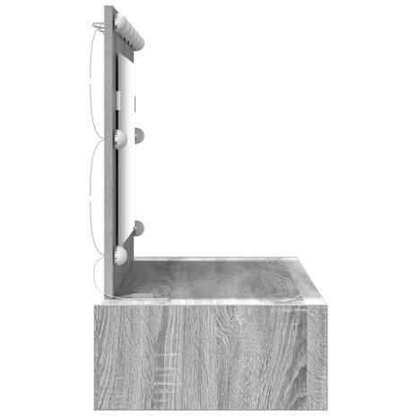 Kaptafel met lade Grijs 100 x 40 x 70 cm Bewerkt hout 6