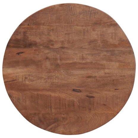 Salontafelset2 pcs Donkerbruin Massief mangohout en staal 7