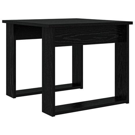 Salontafelset2 pcs Zwart Eiken Bewerkt hout 6