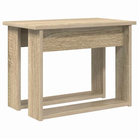 Salontafelset2 pcs Sonoma Eiken Bewerkt hout 7