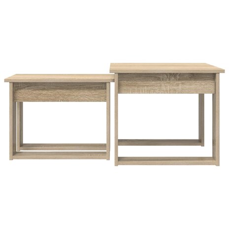 Salontafelset2 pcs Sonoma Eiken Bewerkt hout 8