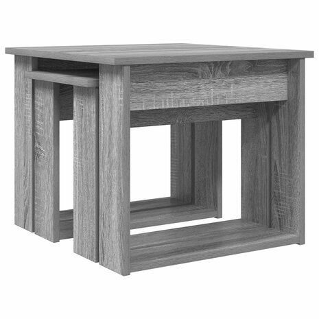 Salontafelset2 pcs Grijs Sonoma Bewerkt hout 5