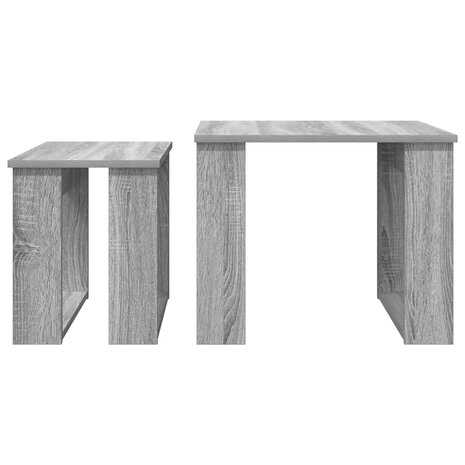 Salontafelset2 pcs Grijs Sonoma Bewerkt hout 9