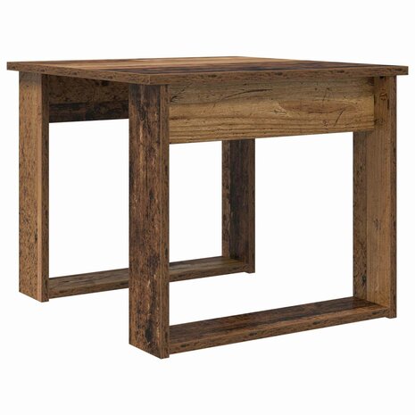 Salontafelset2 pcs Oudhout Bewerkt hout 6