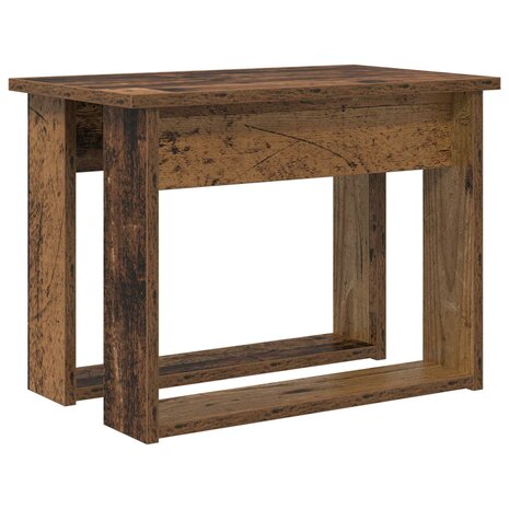 Salontafelset2 pcs Oudhout Bewerkt hout 7