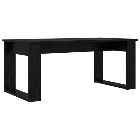 Salontafelset2 pcs Zwart Eiken Bewerkt hout 6