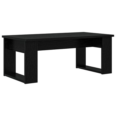 Salontafelset2 pcs Zwart Eiken Bewerkt hout 7