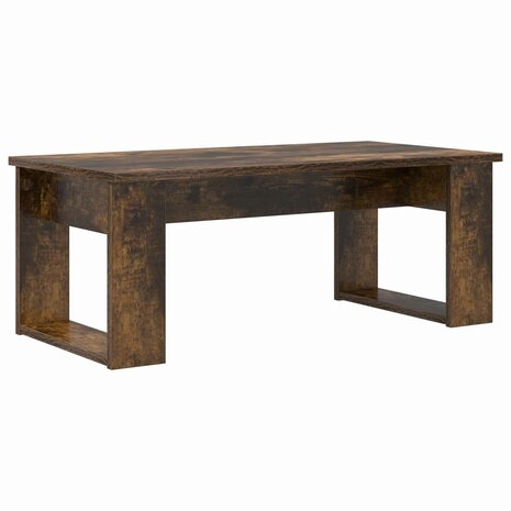 Salontafelset2 pcs Gerookt eiken Bewerkt hout 7