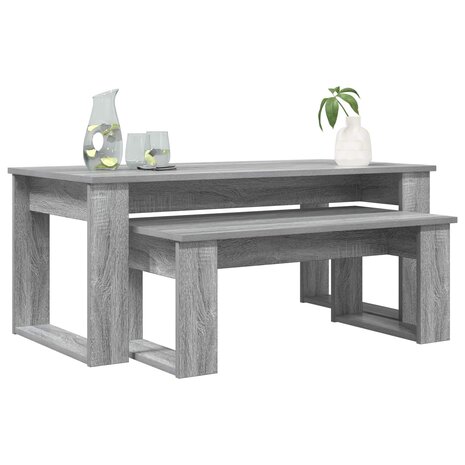 Salontafelset2 pcs Grijs Sonoma Bewerkt hout 3