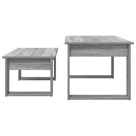 Salontafelset2 pcs Grijs Sonoma Bewerkt hout 9