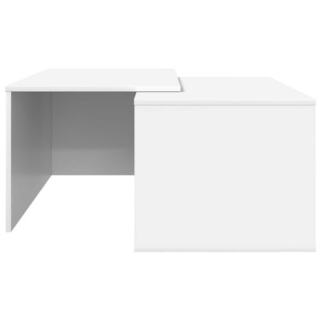 Salontafelset2 pcs Wit Bewerkt hout 9