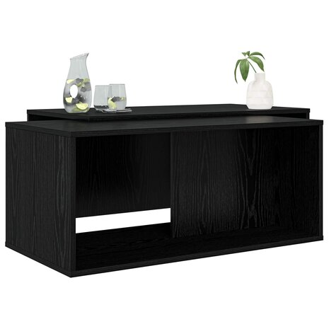 Salontafelset2 pcs Zwart Eiken Bewerkt hout 3