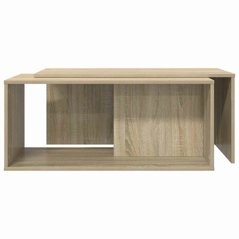 Salontafelset2 pcs Sonoma Eiken Bewerkt hout 8