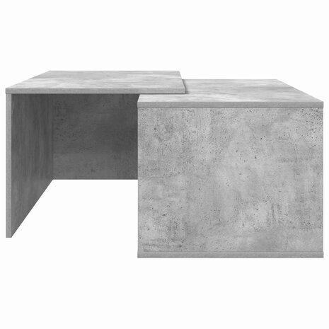 Salontafelset2 pcs Beton Grijs Bewerkt hout 9