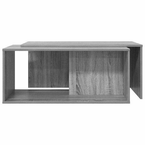 Salontafelset2 pcs Grijs Sonoma Bewerkt hout 8