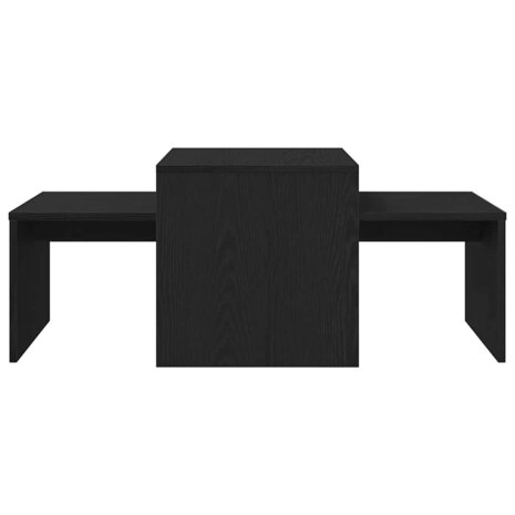 Nesttafels Zwart Eiken 100 x 48 x 40 cm Bewerkt hout 5