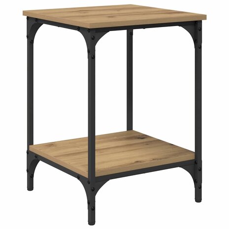 Salontafel Artisan Eiken 40 x 40 x 55 cm Bewerkt hout 7