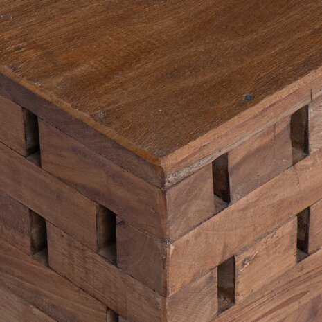 Kruk Naturel 29 x 29 x 48 cm Massief gerecycled hout 9
