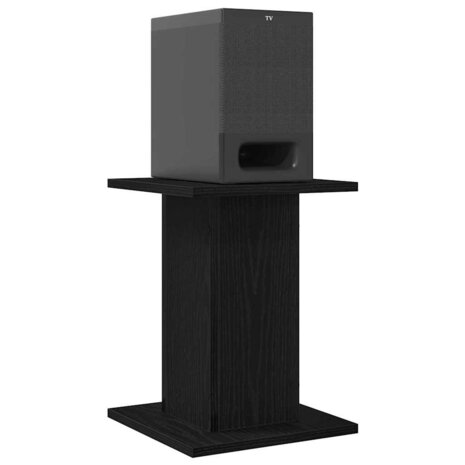 Luidsprekerstandaards 2 pcs Zwart Eiken 30 x 30 x 40 cm 3