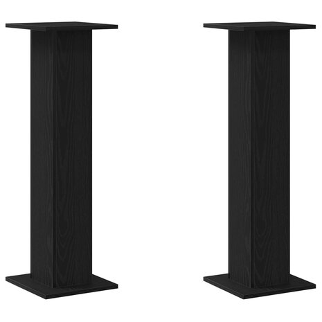 Luidsprekerstandaards 2 pcs Zwart Eiken 30 x 30 x 95 cm 2