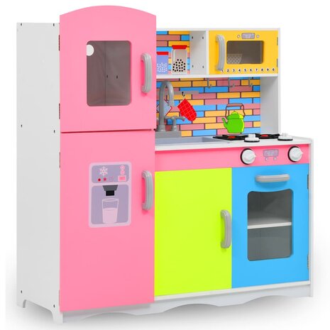 Kinderspeelkeuken 80x30x85 cm MDF meerkleurig 1