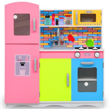 Kinderspeelkeuken 80x30x85 cm MDF meerkleurig 3