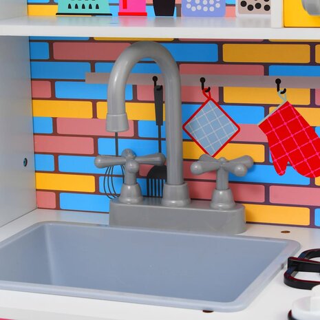 Kinderspeelkeuken 80x30x85 cm MDF meerkleurig 6