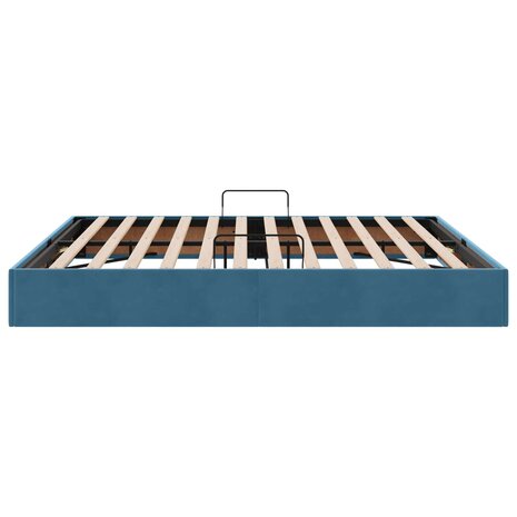 Opslag bed met hoofdeinde Donkerblauw 180 x 200 cm Fluweel 8