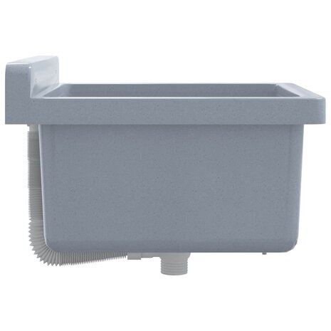 Spoelbak wandgemonteerd 40x40x24 cm hars grijs 5
