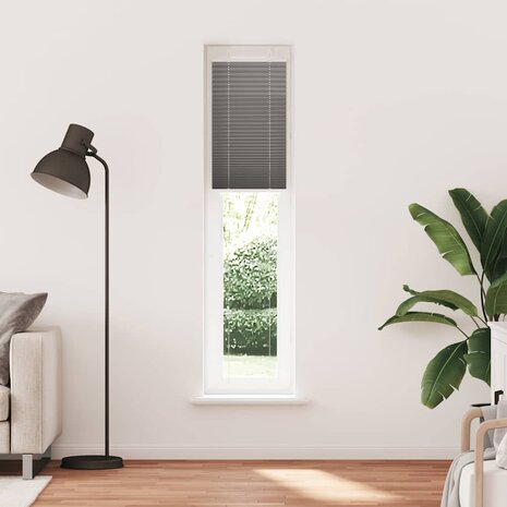 Pliss&eacute; rolgordijn 40x200 cm stofbreedte 39,4 cm antraciet 2