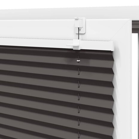 Pliss&eacute; rolgordijn 50x200 cm stofbreedte 49,4 cm polyester zwart 9