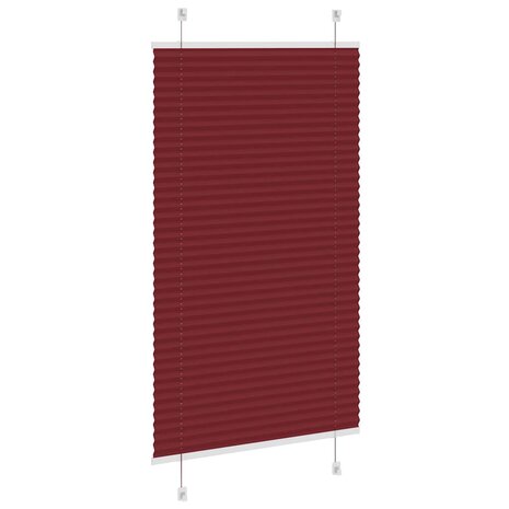 Pliss&eacute; rolgordijn 75x150 cm stofbreedte 75 cm bordeauxrood 4
