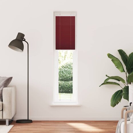 Pliss&eacute; rolgordijn 50x200 cm stofbreedte 49,4 cm bordeauxrood 2