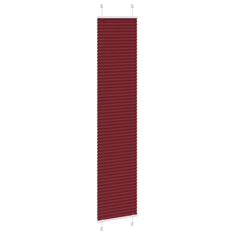 Pliss&eacute; rolgordijn 50x200 cm stofbreedte 49,4 cm bordeauxrood 3