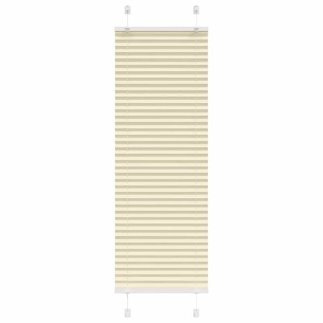 Pliss&eacute; rolgordijn 40x100 cm stofbreedte 39,4 cm polyester cr&egrave;me 1