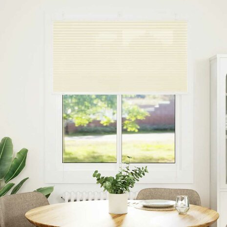 Pliss&eacute; rolgordijn 105x150cm stofbreedte 105cm polyester cr&egrave;me 2
