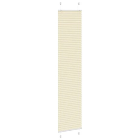 Pliss&eacute; rolgordijn 50x200 cm stofbreedte 49,4 cm polyester cr&egrave;me 3